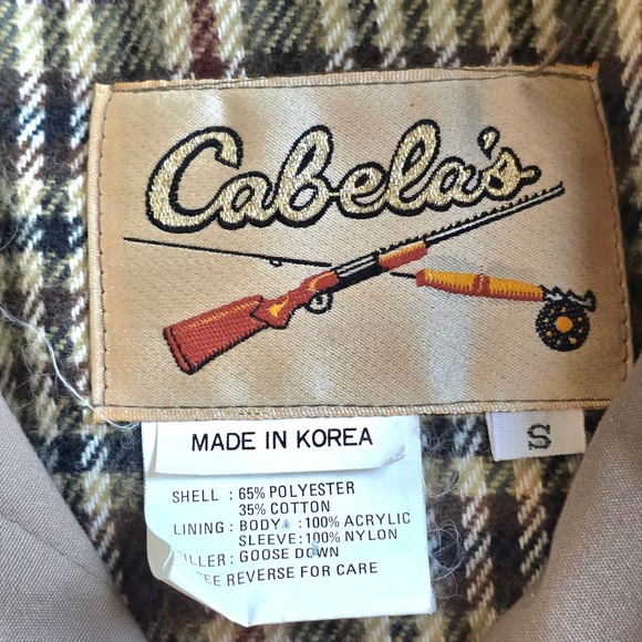 Cabelas Womens Lined Trench Coat Hooded Plaid Scarf Belted Khaki Size S - Picture 2 of 11